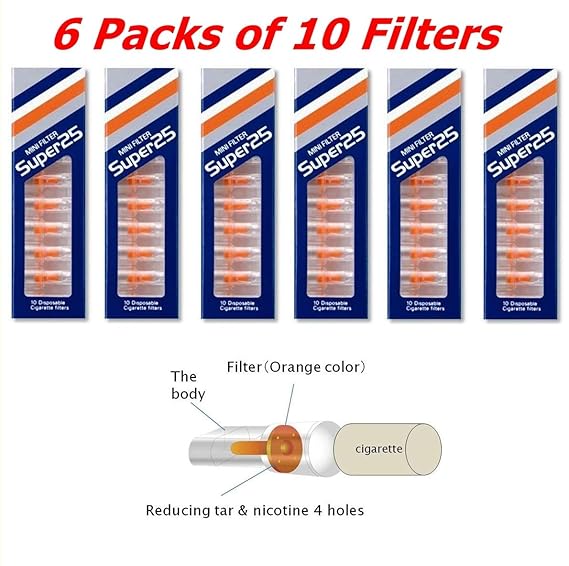 Super 25 Mini Filters Disposable, Reusable for Cigarette Smoking 6