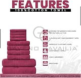 GC GAVENO CAVAILIA Towels Bale Set 10pc 100% Egyptian Cotton Deep Red view 2