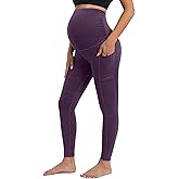 IUGA Maternity Leggings Over The Belly Buttery Soft Maternity Yoga Pants with Pockets Pregnancy Leggings for Women Activewear
