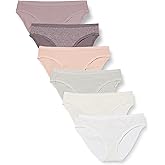 Amazon Essentials Women's Cotton Bikini Brief Underwear (Available in Plus Size), Pack of
