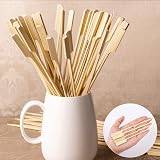 Lanjue 200P Bamboo Paddle Skewers 18cm Flat Barbecue Cocktail Picks view 2