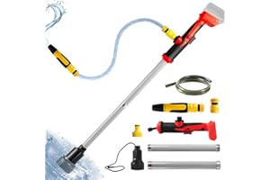FormiPow Cordless Stick Water Transfer Pump for Milwaukee M18 Battery, 1400GPH Brushless Water Pump with 10FT Lift Distance, 39.5" Suction Depth, Electric Water Pump for Pool Garden Pond (No Battery)
