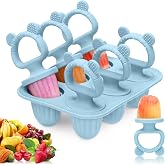 Silicone Baby Popsicle Molds with Sticks, Mini Popsicles Molds for Babies | Breastmilk Popsicle Molds for Teething Relief, Frozen Treats Maker Popsicle Maker Ice Pop Mold for Toddlers Kids(Blue)