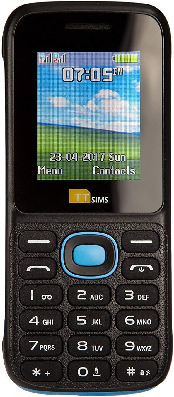 TT120 Dual Sim Cheap Mobile Phone Pay As You Go Vodafone in Blue