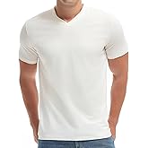 VEIISAR Premium V Neck T Shirts for Men - Modern Fitted Tees Vneck Undershirts