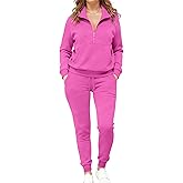 Bealin 2 Piece Sets for Women Sweatsuit Long Sleeve Half Zip Tops and Sweatpants Workout Tracksuit Matching Sets