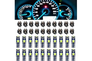 pvotawp 20PCS T5 Dashboard LED Light Bulbs, 37 74 2721 Instrument Cluster Super Bright LED Light with Twist Lock Socket, 3030