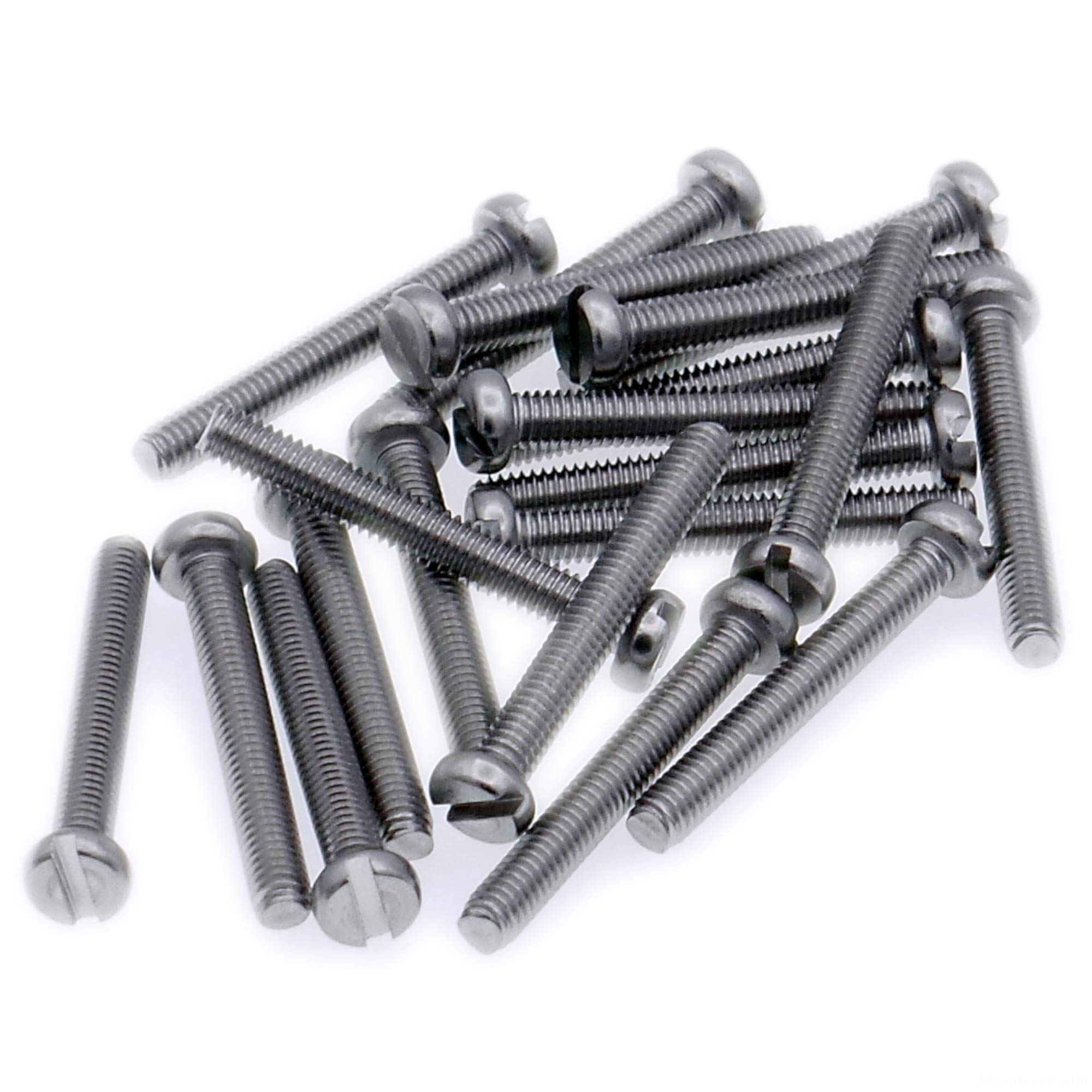 M3 (3mm x 8mm) Slot Cheese Machine Screw (Bolt) - Stainless Steel (A2) (Pack of 20)
