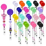 60pcs Colorful Beadable Badge Reels Making Kits