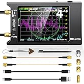 AURSINC Upgraded NanoVNA H4 Vector Network Analyzer, Latest V4.4 9kHz-1.5GHz Antenna Analyzer, 4" Touch Screen, Measuring S-Parameter SWR Smith Chart TDR, Portable RF Tester for Ham Radio, Engineers