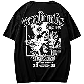 COZYEASE Men's Letter Graphic Tee Casual Short Sleeve Round Neck Summer Shirt Streetwear Top