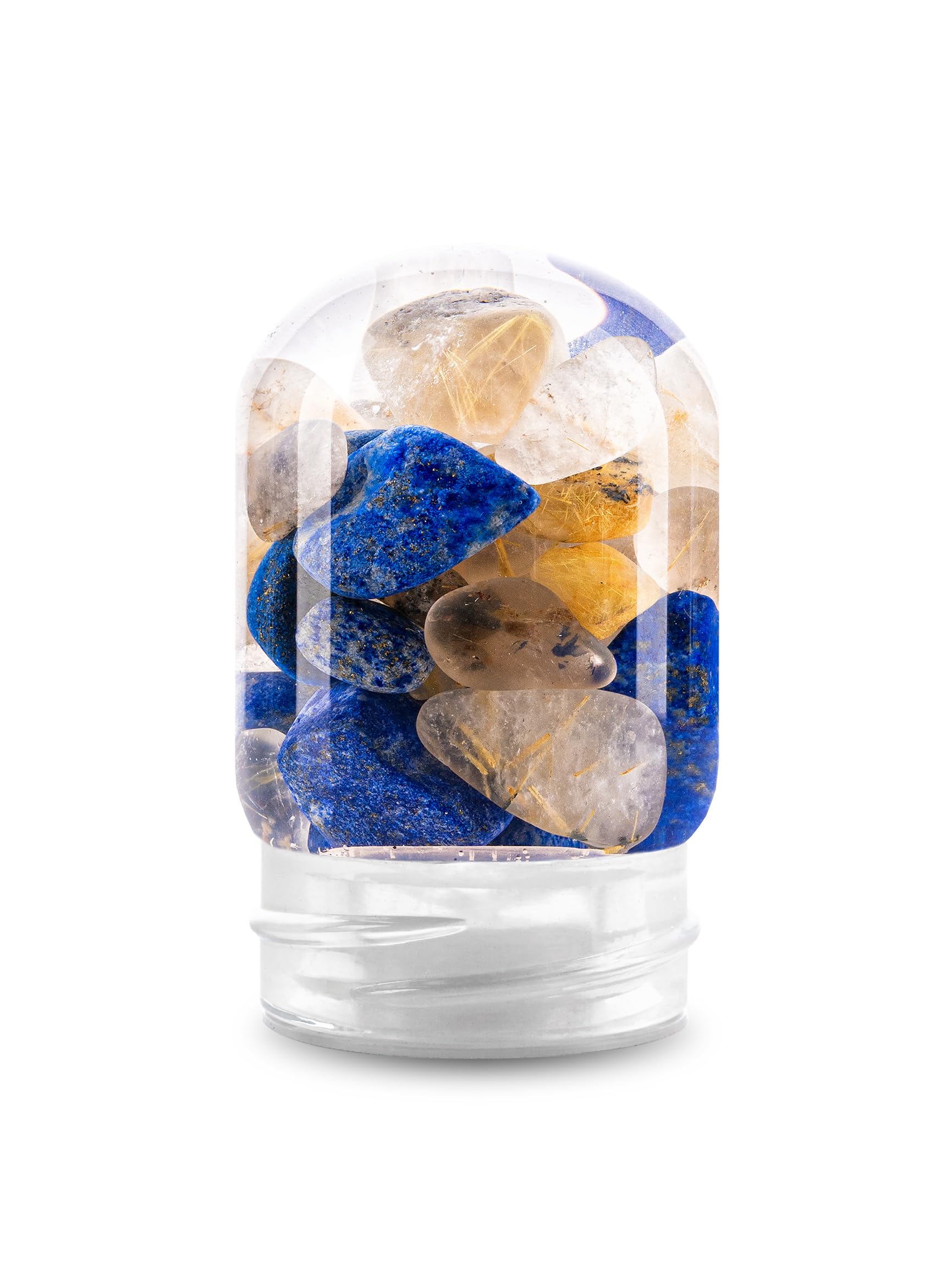 VitaJuwel ViA Gempod INSPIRATION with Lapis Lazuli and Rutilated Quartz (Insert for VitaJuwel ViA Crystal Water Bottle)