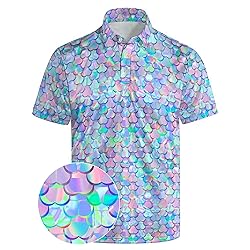 Xdceu Golf Polos for Men - Funny Golf Shirts Print