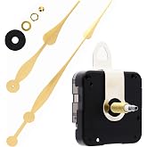 Youngtown High Torque 1-3/32" Long Shaft Clock Movement Kit 12" Gold Hands | High torque 1-3/32 in long shaft clock movement replacement kit with 12 in Gold hands for clock repair and DIY clock making