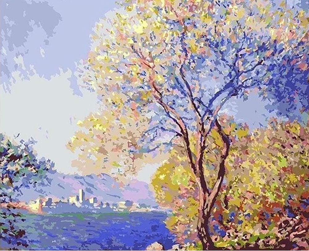 JOLOMOY Paint by Numbers Kits for Adults, DIY Digital Oil Painting by Number for Kids Beginner - Tree of Hope 16X20 inch Number Painting Home Decor (Frameless)