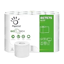 Papernet Bio Tech – Carta Igienica, 1 Confezione da 24 Rotoli in Pura Cellulosa da 19,8 m Ciascuno, Combatte Naturalmente i Batteri Patogeni, 2 Veli, 180 Strappi da 9,5x11cm