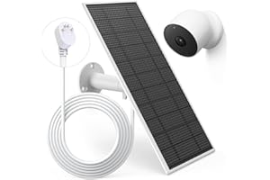 LOQDIVR Solar Panel Charger for Google Nest Camera Outdoor and Indoor (Battery Version), 5V 5W Nest Cameras Solar Panel with 13.1Ft Fast Charging Cable, IP65 Waterproof Solar Power Made for Google Nest