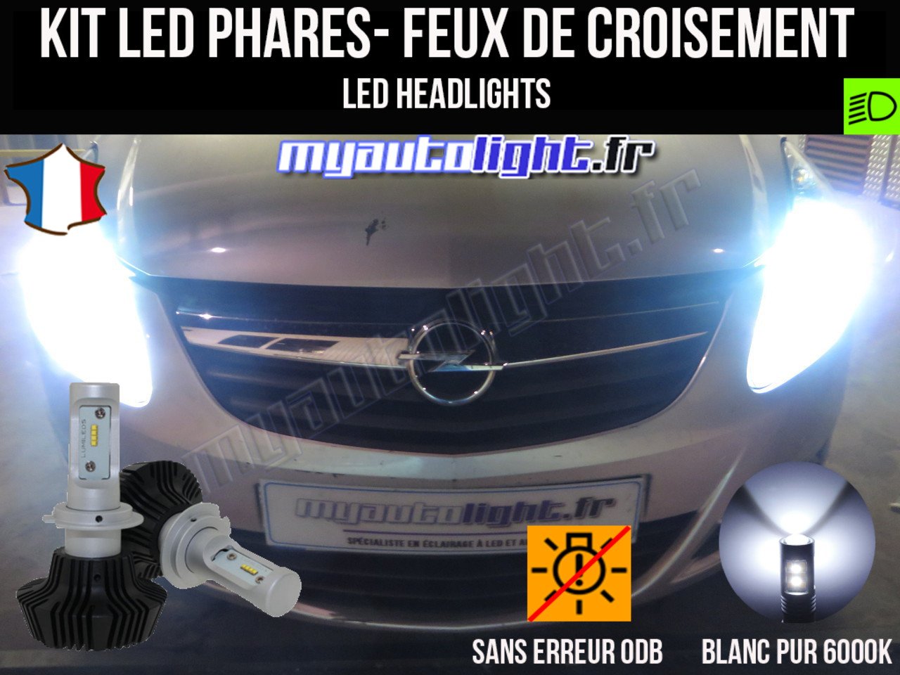 High Performance H7 LED Headlight Bulb Kit for the Vauxhall Corsa D:  Amazon.co.uk: Car & Motorbike