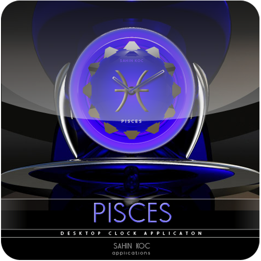 Pisces Beautiful Clock Widget Zodiac Theme for Android