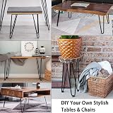 Signstek 12in Hairpin Table Legs Set of 4 with Heavy Duty 12mm Steel view 6