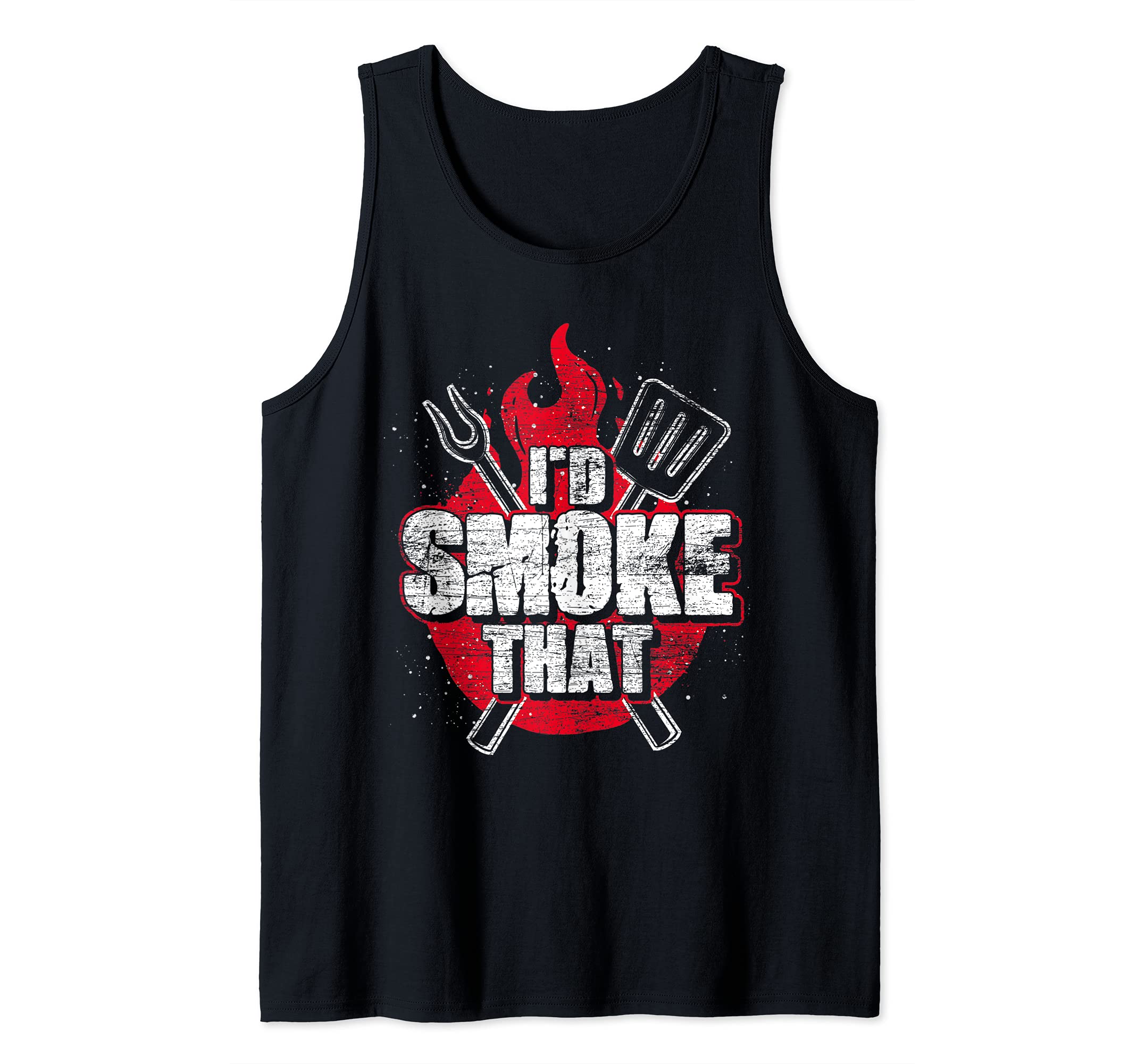 Grilling Meat Smoked Steak Barbecue Id Smoke That Funny BBQ Tank Top