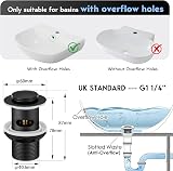 Funime Basin Taps Mixers Waterfall Black Mono 1 Hole with G1/2 Hoses view 8