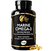 Coc&oacute; March N.M.D Marine Omega-3 Fish Oil for Women &amp; Men, 3-Month Supply | High Potency Omega 3 Supplement with 500 mg EPA &amp; 250 mg DHA &ndash; Enteric Coated, No Fishy Burps &amp; Aftertaste, 100 Servings