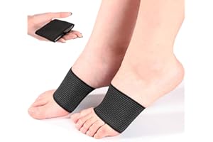 Geyoga 2 Pairs Compression Foot Arch Support for Women and Men Plantar Fasciitis Arch Support Sleeves Braces Sports Bandage Orthotics Unisex Foot Wrap for Flat Feet Heel Spurs Feet Care Pain Relief
