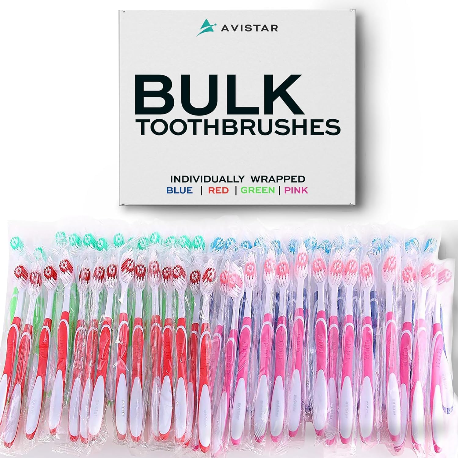 Photo 1 of ***FACTORY SEALED***Avistar Bulk Toothbrushes Pack - 148 Individually Wrapped Toothbrushes Bulk for Travel, Hotels, Relief Missions, and Donations - Bulk Disposable Toothbrush Pack Adults and Kids***FACTORY SEALED***