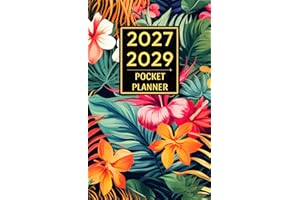2027-2029 Pocket Planner: 3 Year Monthly Calendar (January 2027 - December 2029) 4 x 6.5 Size for Purse