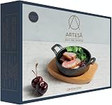 Artesà Mini Cast Iron Casserole with Wooden Board 6.5 inch Round view 7