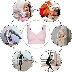 WOWENY Wirefree Padded Bras for Women Full Coverage
