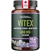 Vitex Chasteberry Supplement 600mg | Agnus Castus for Women's Hormone Balance, Menopause, Menstrual Regularity & Hormonal Acn