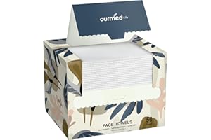 Ourmed Life Face Towels, Disposable Biodegradable Facial Towels for Sensitive Skin, Lint- Free Face Wipes for Washing Face, S