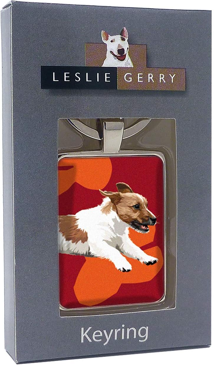 Jack Russell Keyring Keychain Gift by Leslie Gerry, Multicolour - Image 3