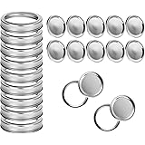 24Pcs Canning Lids, 12 Jar Rings + 12 Canning Lids Regular Mouth Mason Jar Lids, Split-Type Metal Mason Jar Lids for Ball, Ke