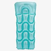 Maccabi Art Cloud Escape Mat Turquoise &ndash; 6ft Inflatable Water Lounge Float with Contoured Pillow &ndash; 72"x32" &ndash; DuraSeam &ndash; Easy Grip Valve &ndash; Leakproof &ndash; Ages 14+