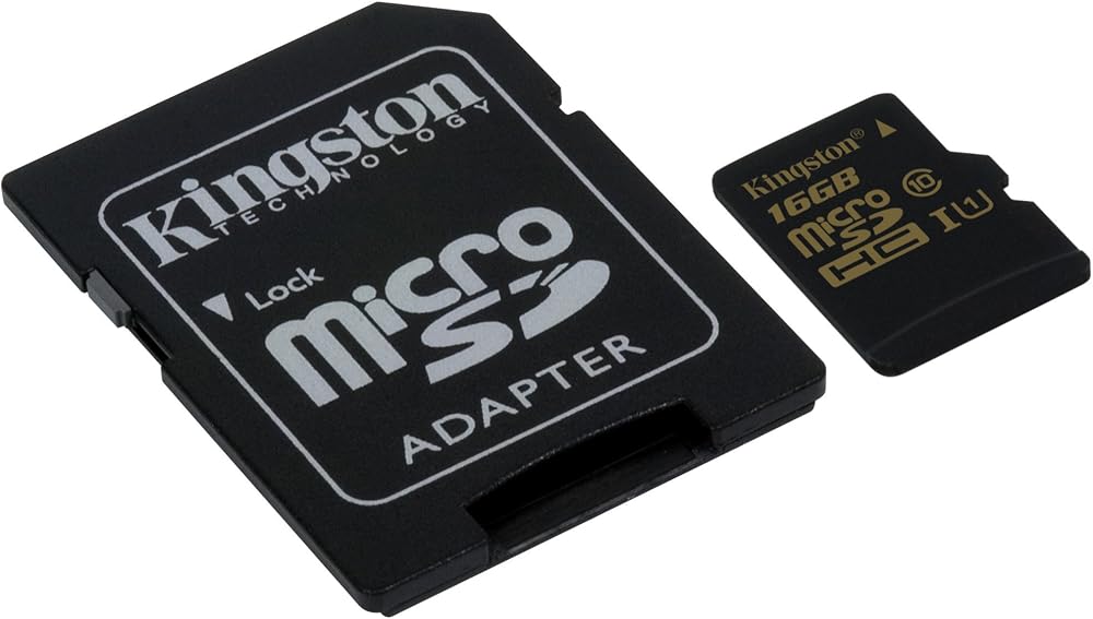 Kingston 8GB microSDHC Class 4 Flash Card with SD Adapter Black