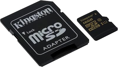 Kingston 8GB microSDHC Class 4 Flash Card with SD Adapter Black