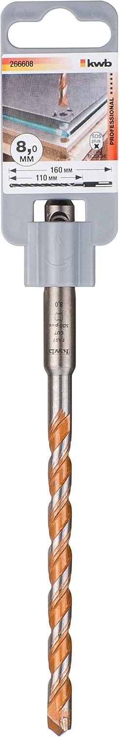 kwb Easy-Cut All-purpose drill SDS plus 266608 (diameter 8 mm, 110x160 mm, SDS plus shaft, for stone concrete, ceramics - Image 3