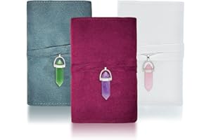 Knana 6Pcs Tarot Card Holder Velvet Tarot Card Bag with Pendulum Crystal Tarot Bags and Pouches Tarot Card Storage Tarot Accessories - Purple, Blue and White