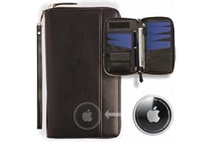 APADI Travel Document Organizer - RFID Passport Wallet Case Family Holder Id Wristlet