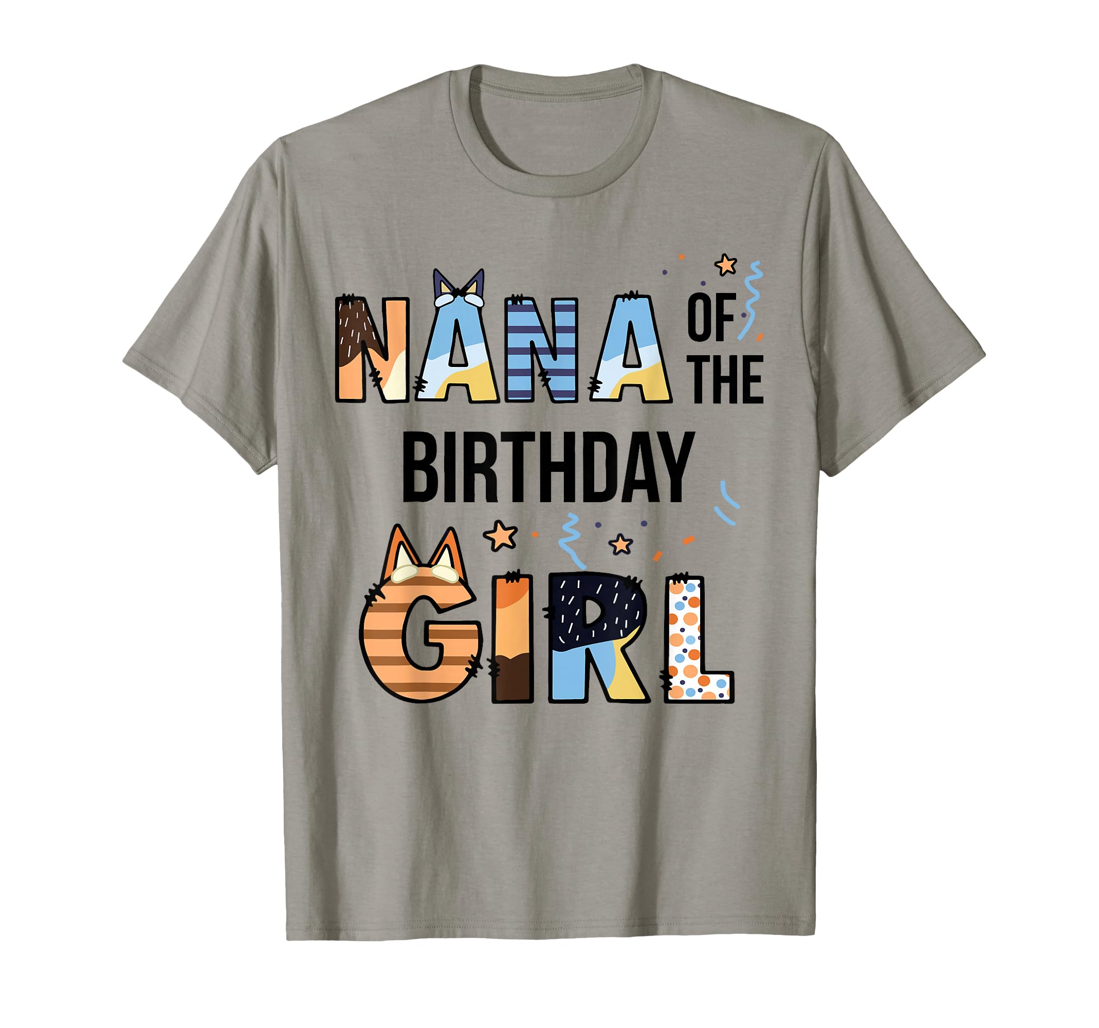 Photo 1 of Nana Of The Birthday Girl Party Blue Dog Lover Matching T-Shirt