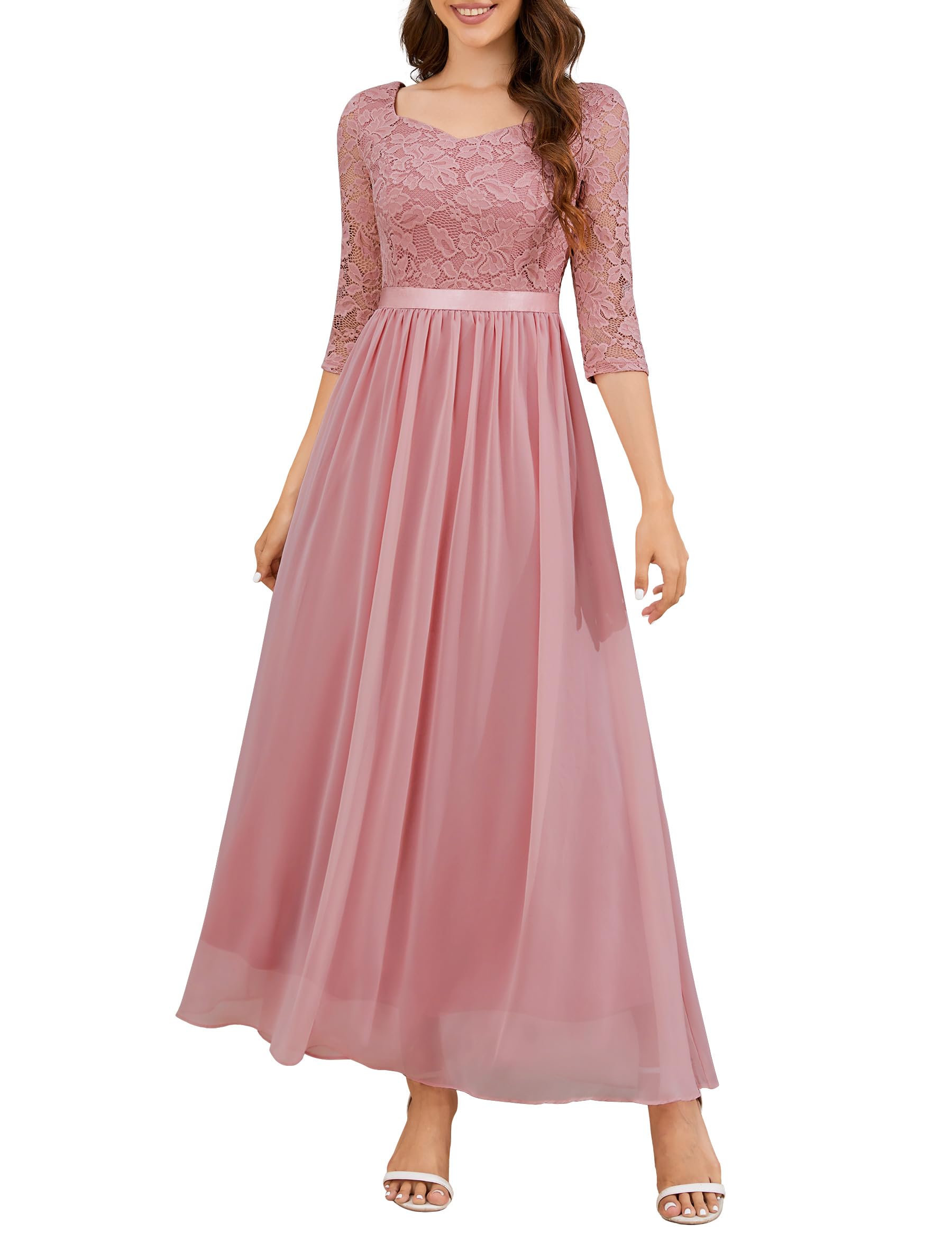 Wedtrend Women's Bridesmaid Dress 3/4 Sleeve Prom