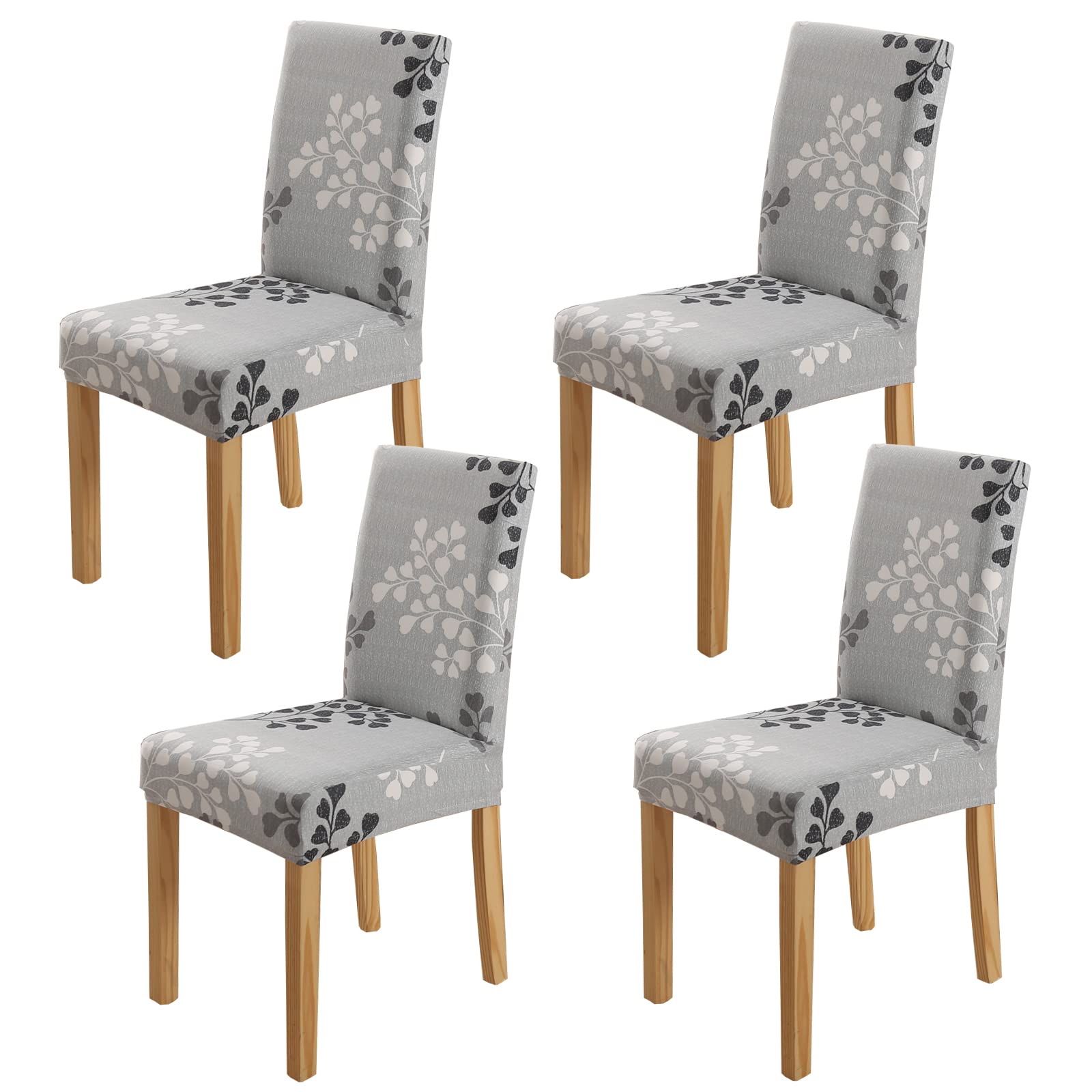 HZDHCLH Chair Covers Slipcovers 4/6 PCs Stretch Removable Washable Short Dining Chair Protector Cover Seat for Hotel,Dining Room,Ceremony（Autumn leaves,4 PCS） — image 1