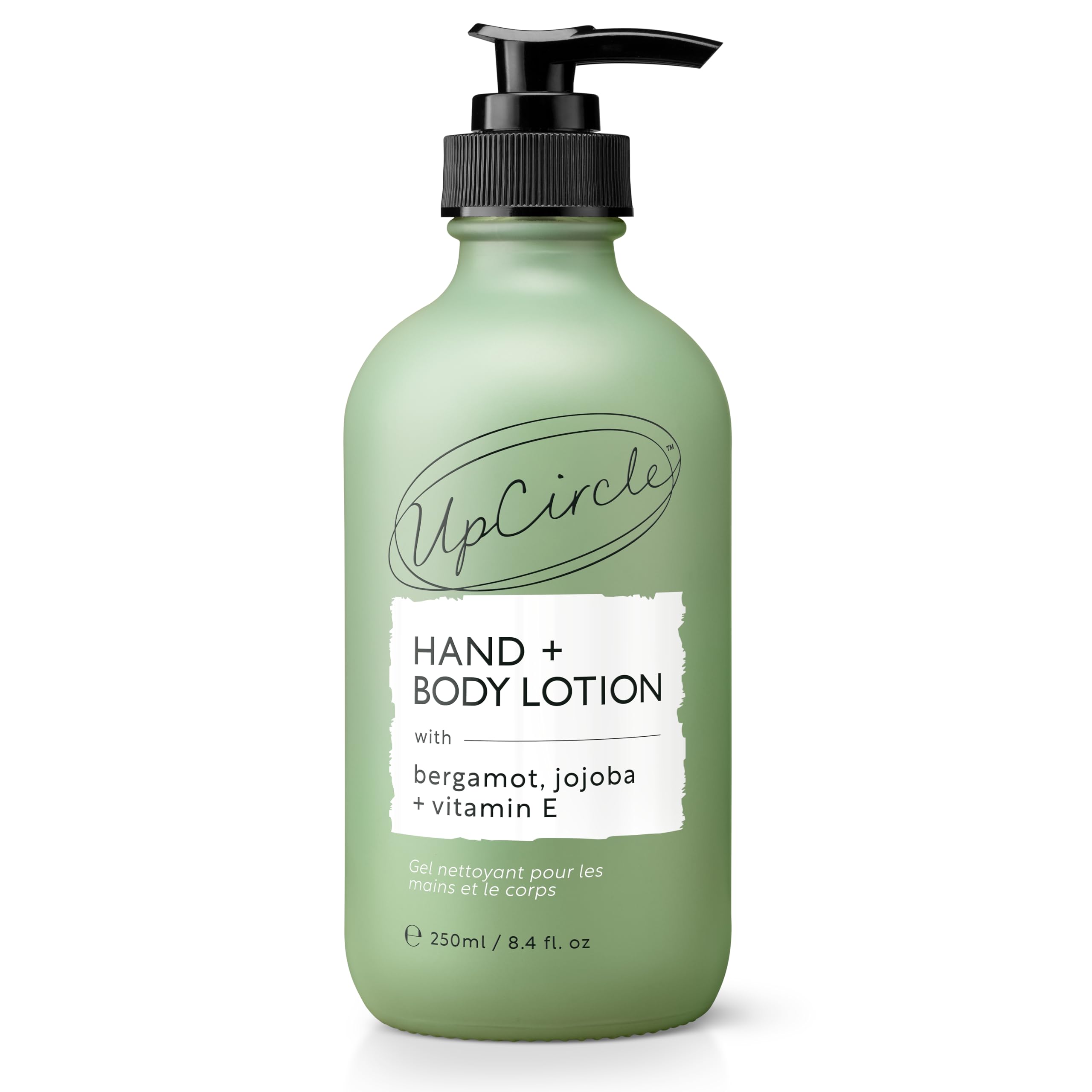UPCIRCLE Hand + Body Lotion with Bergamot Water 250ml - For Nourishing + Repairing - Glycerin + Jojoba - Natural, Vegan + Cruelty Free