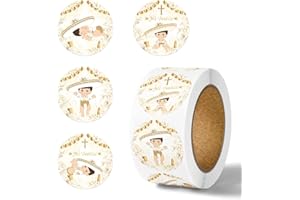 GREHUMOR 500Pcs Mi Bautizo Decor-Mi Bautizo Stickers Roll Thank You Label Stickers for Boy God Bless,Baptism Party Decoration Christening Supplies Gift Bags Box Envelope Seal Sticker