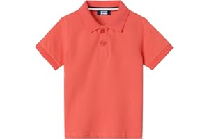 LittleSpring Kids School Uniform Pique Polo Shirts Short Sleeve