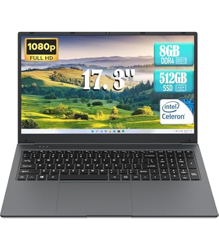 Amazon.com: IJKKJI 17.3 FHD Business Laptop, Celeron Quad-Core