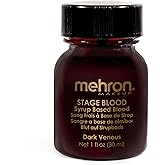 Mehron Makeup Stage Blood with Brush (1 oz) (DARK VENOUS)